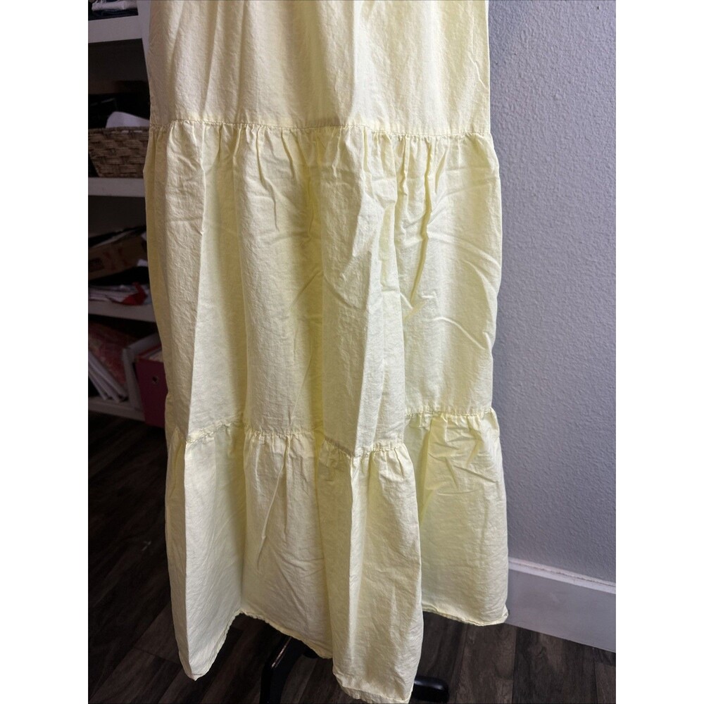 Zara Cotton Paneled Maxi Dress Sz Small - Picture 9 of 11